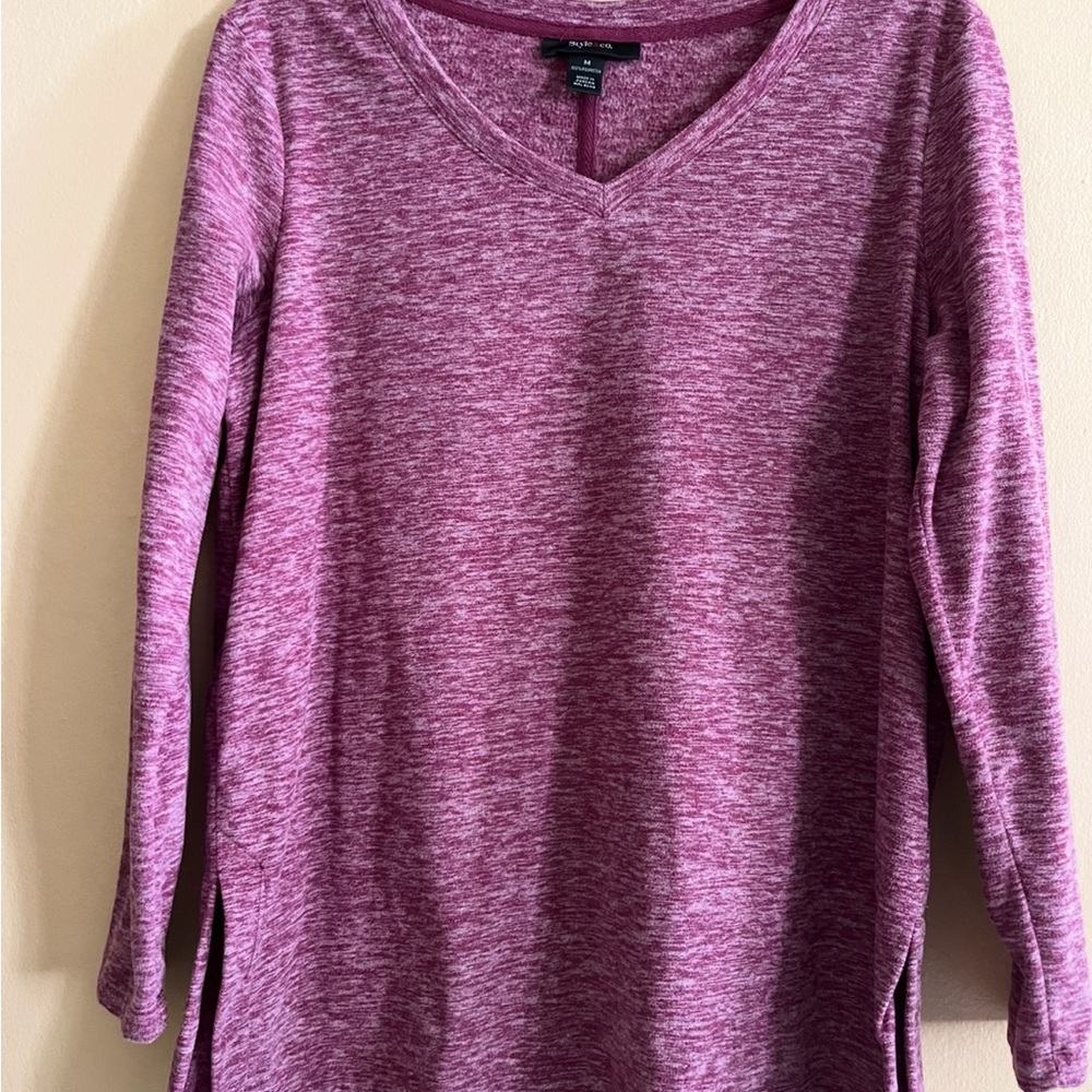 Style & Co. Women Pullover Fleece Top size  M